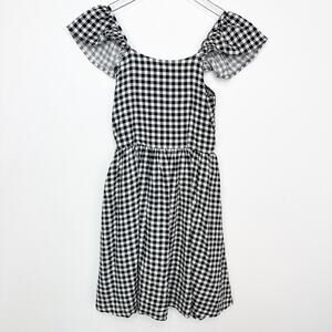 Nordstrom Little Girls Black and White Checkered Dress 8/10